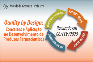 Palestra: Quality by Design: Conceitos e Aplicação no Desenvolvimento de Produtos Farmacêuticos