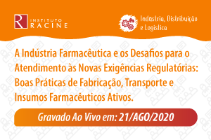 Palestra/Aula Magna: A Indústria Farmacêutica e os Desafios para o Atendimento às Novas Exigências Regulatórias: Boas Práticas de Fabricação, Transporte e Insumos Farmacêuticos Ativos